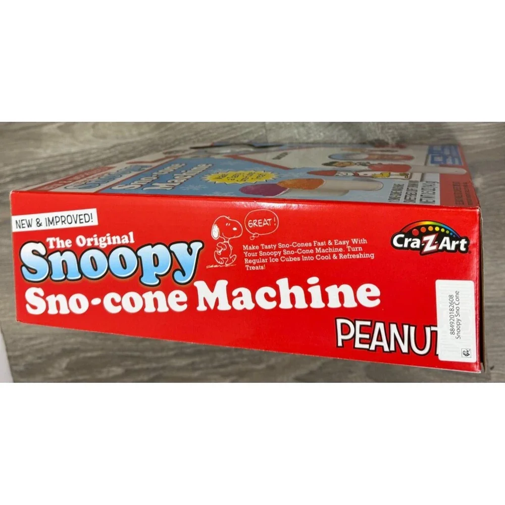Original Snoopy Sno-Cone Machine Peanuts‎ Shaved Iced Snow Maker New Cra-Z-Art